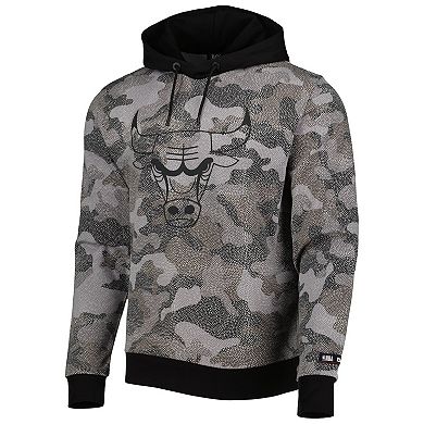 Men's Hugo Boss Black Chicago Bulls Camo Pullover Hoodie