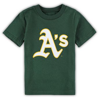 Infant Green Oakland Athletics Team Crew Primary Logo T-Shirt
