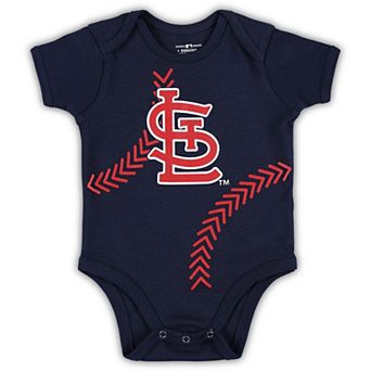 Newborn & Infant Navy St. Louis Cardinals Running Home Bodysuit
