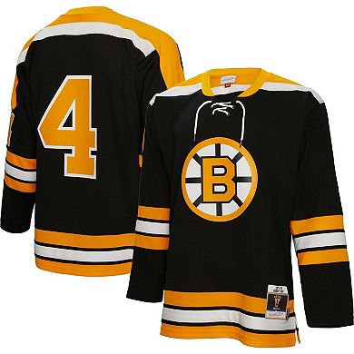 Men's Mitchell & Ness Bobby Orr Black Boston Bruins Big & Tall 1971 Blue Line Player Jersey