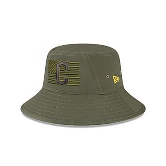 Men's New Era Green Cleveland Guardians 2023 Armed Forces Day Bucket Hat