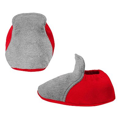 Newborn & Infant Red/Heather Gray Cincinnati Reds Three-Piece Love of Baseball Bib Bodysuit & Booties Set