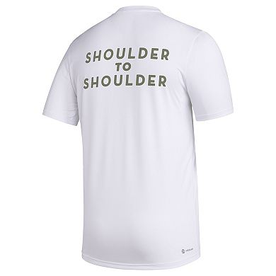 Men's adidas White LAFC Team Jersey Hook AEROREADY T-Shirt