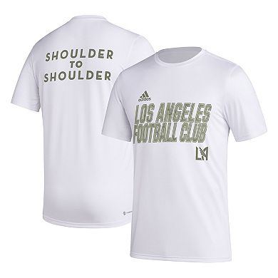 Men's adidas White LAFC Team Jersey Hook AEROREADY T-Shirt