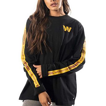 Women's The Wild Collective Black Washington Commanders Long Sleeve T-Shirt