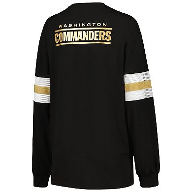 Women's The Wild Collective Black Washington Commanders Long Sleeve T-Shirt