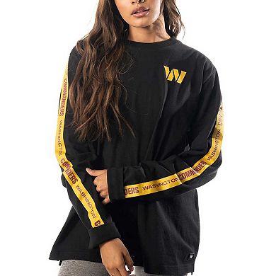 Women's The Wild Collective Black Washington Commanders Long Sleeve T-Shirt