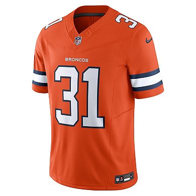 Men's Nike Justin Simmons Orange Denver Broncos Vapor F.U.S.E. Limited ...