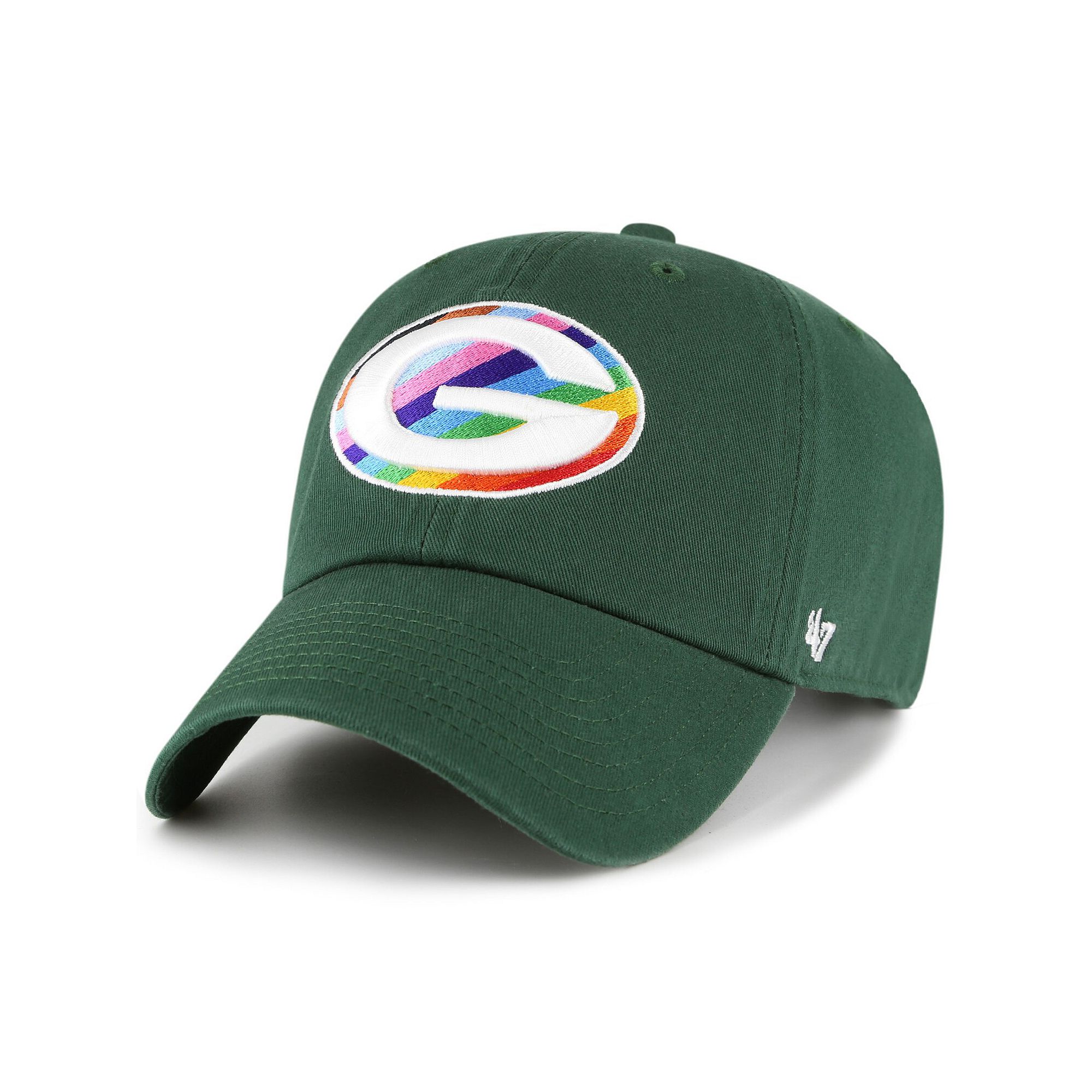 Mens 47 Green Green Bay Packers Pride Clean Up Adjustable Hat