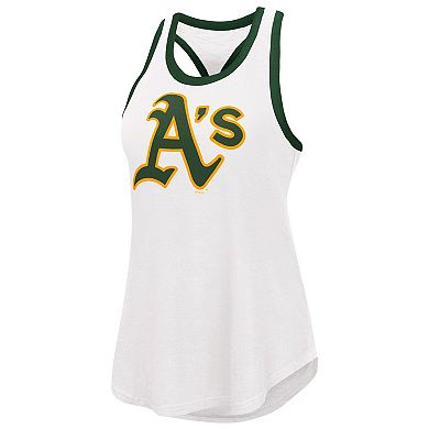 Women's G-III 4Her by Carl Banks White Oakland Athletics Tater Tank Top
