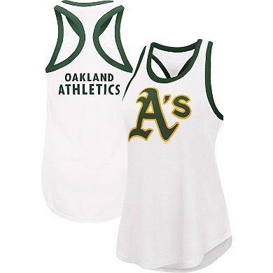 Women's G-III 4Her by Carl Banks White Oakland Athletics Tater Tank Top