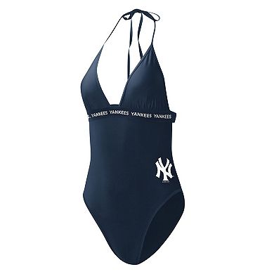 Women's G-III 4Her by Carl Banks Navy New York Yankees Full Count One-Piece Swimsuit