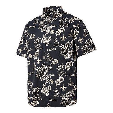 Men's Reyn Spooner Black New Orleans Saints Kekai Button-Up Shirt