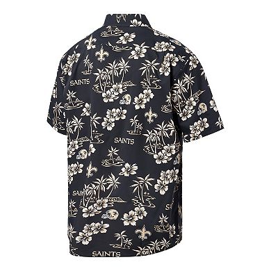 Men's Reyn Spooner Black New Orleans Saints Kekai Button-Up Shirt
