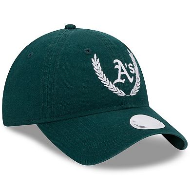 Women's New Era Green Oakland Athletics Leaves 9TWENTY Adjustable Hat
