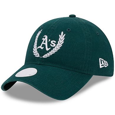Women's New Era Green Oakland Athletics Leaves 9TWENTY Adjustable Hat
