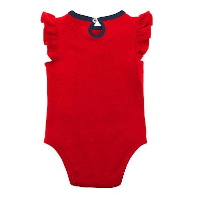 Newborn & Infant Red/Heather Gray Washington Nationals Little Fan Two-Pack Bodysuit Set