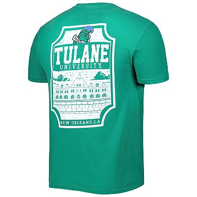 Men's Green Tulane Green Wave Logo Campus Icon T-Shirt