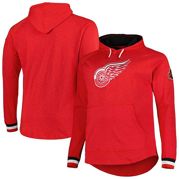 Men's Mitchell & Ness Red Detroit Red Wings Big & Tall Legendary Raglan