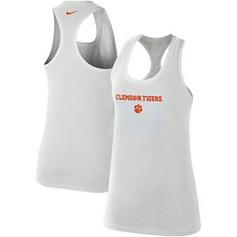 Women's Nike Gray Clemson Tigers Game Time Tank Top