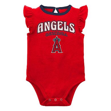 Infant Red/Heather Gray Los Angeles Angels Little Fan Two-Pack Bodysuit Set