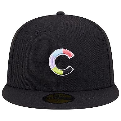 Men's New Era Black Chicago Cubs Multi-Color Pack 59FIFTY Fitted Hat