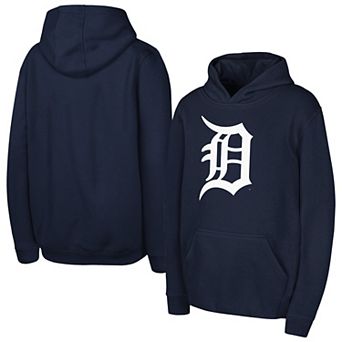Youth Navy Detroit Tigers Team Primary Logo Pullover Hoodie