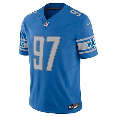 Men's Nike Aidan Hutchinson Blue Detroit Lions Vapor F.U.S.E. Limited ...