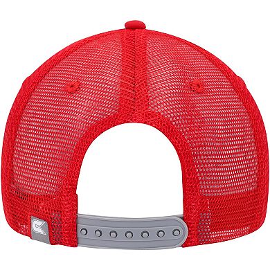 Men's Colosseum Gray/Red NC State Wolfpack Love Fern Trucker Snapback Hat