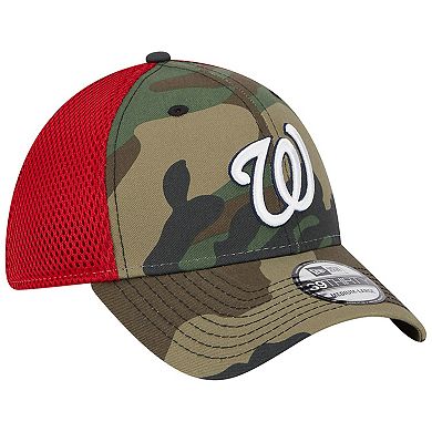Men's New Era Camo Washington Nationals Team Neo 39THIRTY Flex Hat