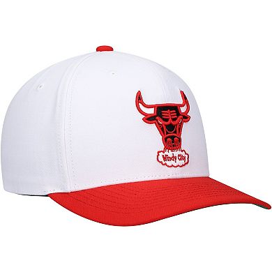 Men's Mitchell & Ness White/Red Chicago Bulls Hardwood Classics Core 2-Tone 2.0 Pro Snapback Hat