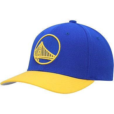 Men's Mitchell & Ness Royal/Gold Golden State Warriors MVP Team Two-Tone 2.0 Stretch-Snapback Hat