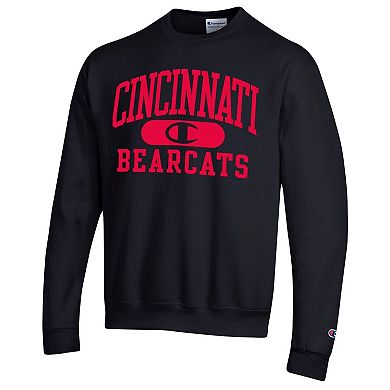 Men's Champion Black Cincinnati Bearcats Arch Pill Sweatshirt