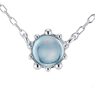 Blue Topaz Floral Necklace