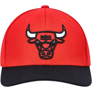 Men's Mitchell & Ness Red/Black Chicago Bulls MVP Team Two-Tone 2.0 Stretch-Snapback Hat