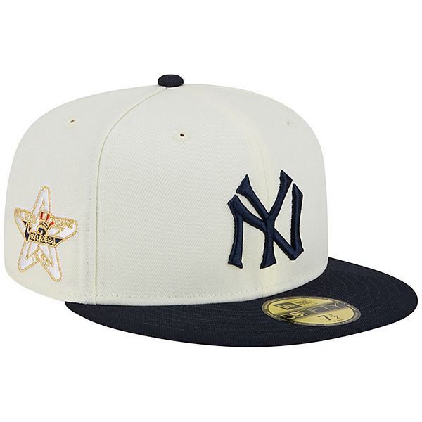 Men's New Era Stone/Navy New York Yankees Retro 59FIFTY Fitted Hat