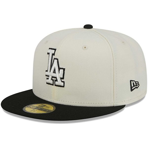 Men's New Era Stone/Black Los Angeles Dodgers Chrome 59FIFTY