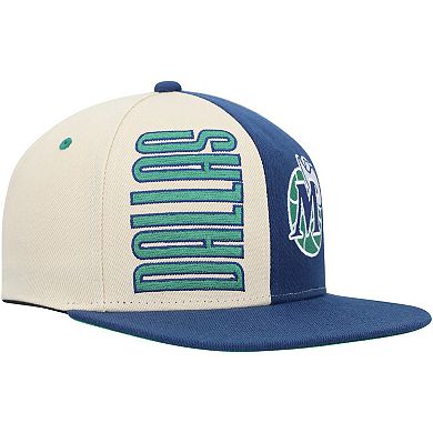Men's Mitchell & Ness Cream Dallas Mavericks Hardwood Classics Pop Snapback Hat