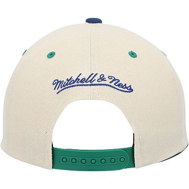 Men's Mitchell & Ness Cream Dallas Mavericks Hardwood Classics Pop Snapback Hat