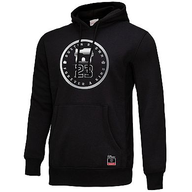 Men's Mitchell & Ness Dustin Brown Black Los Angeles Kings Forever A King Pullover Hoodie