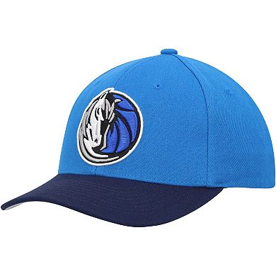 Men's Mitchell & Ness Royal/Navy Dallas Mavericks MVP Team Two-Tone 2.0 Stretch-Snapback Hat