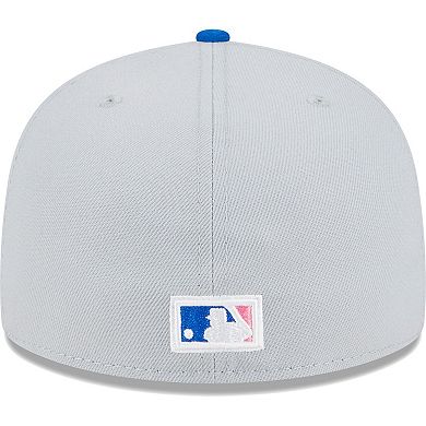 Men's New Era Gray/Blue Florida Marlins Cooperstown Collection Dolphin ...