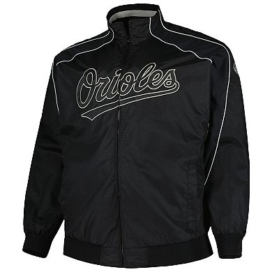 Men's Black Baltimore Orioles Nylon Full-Zip Jacket
