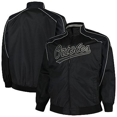 Men's Black Baltimore Orioles Nylon Full-Zip Jacket