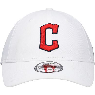 Men's New Era White Cleveland Guardians League II 9FORTY Adjustable Hat