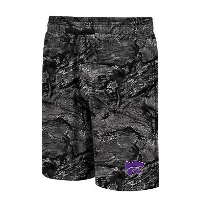Men's Colosseum Charcoal Kansas State Wildcats Realtree Aspect Ohana Swim Shorts
