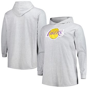 Men's Fanatics Branded Heather Gray Los Angeles Lakers Big & Tall Pullover Hoodie