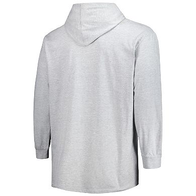 Men's Fanatics Branded Heather Gray Los Angeles Lakers Big & Tall Pullover Hoodie