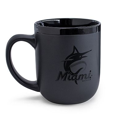 WinCraft Miami Marlins 17oz. Black Tonal Ceramic Mug