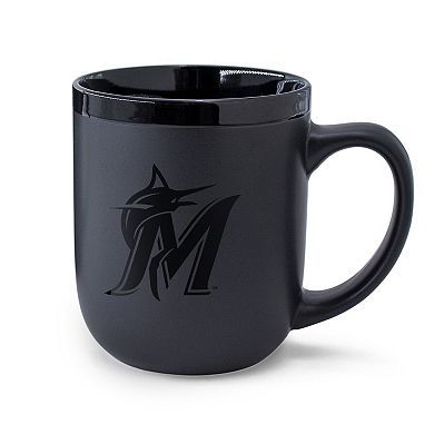 WinCraft Miami Marlins 17oz. Black Tonal Ceramic Mug